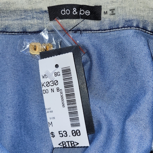 Do & Be Denim Chiffon Dress, BNWT, Size M - Picture 7 of 8